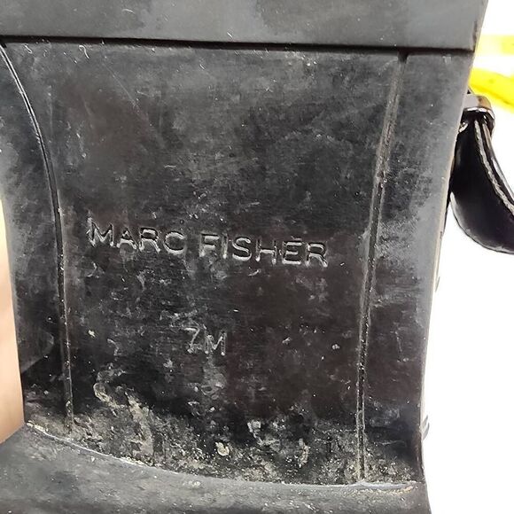 Marc Fisher | Shoes | Marc Fisher Brigita Chelsea Kiltie  Marc Fisher Size 7 Brigita Black Kiltie Ankle Boots Patent Leather Fringe Buckle